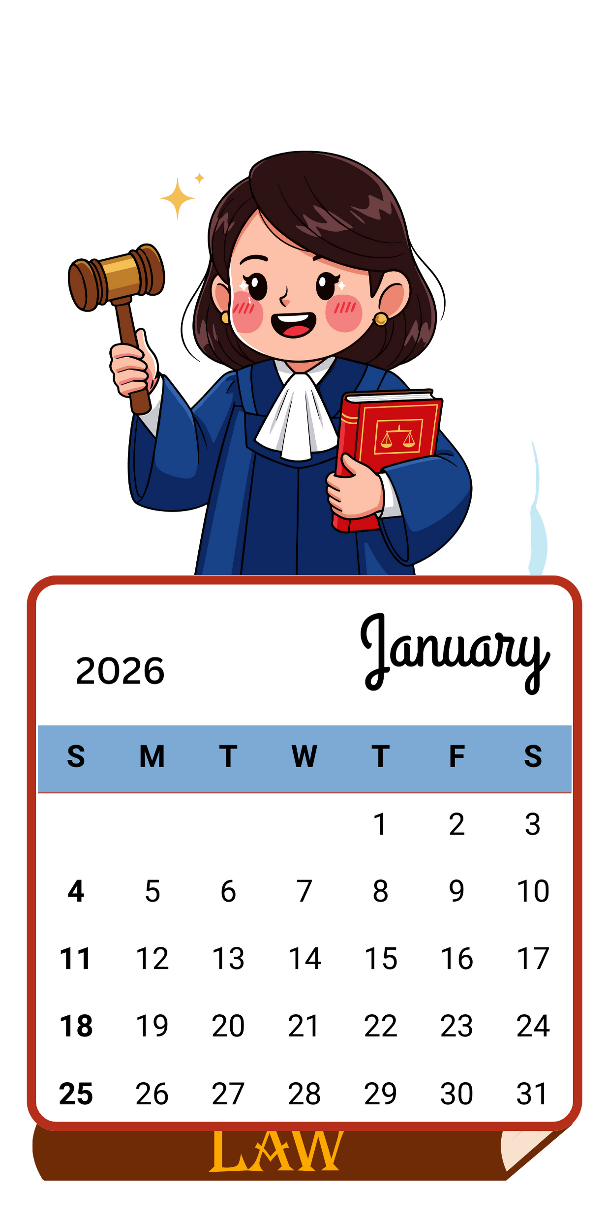 Desk Buddy Die-Cut Calendar