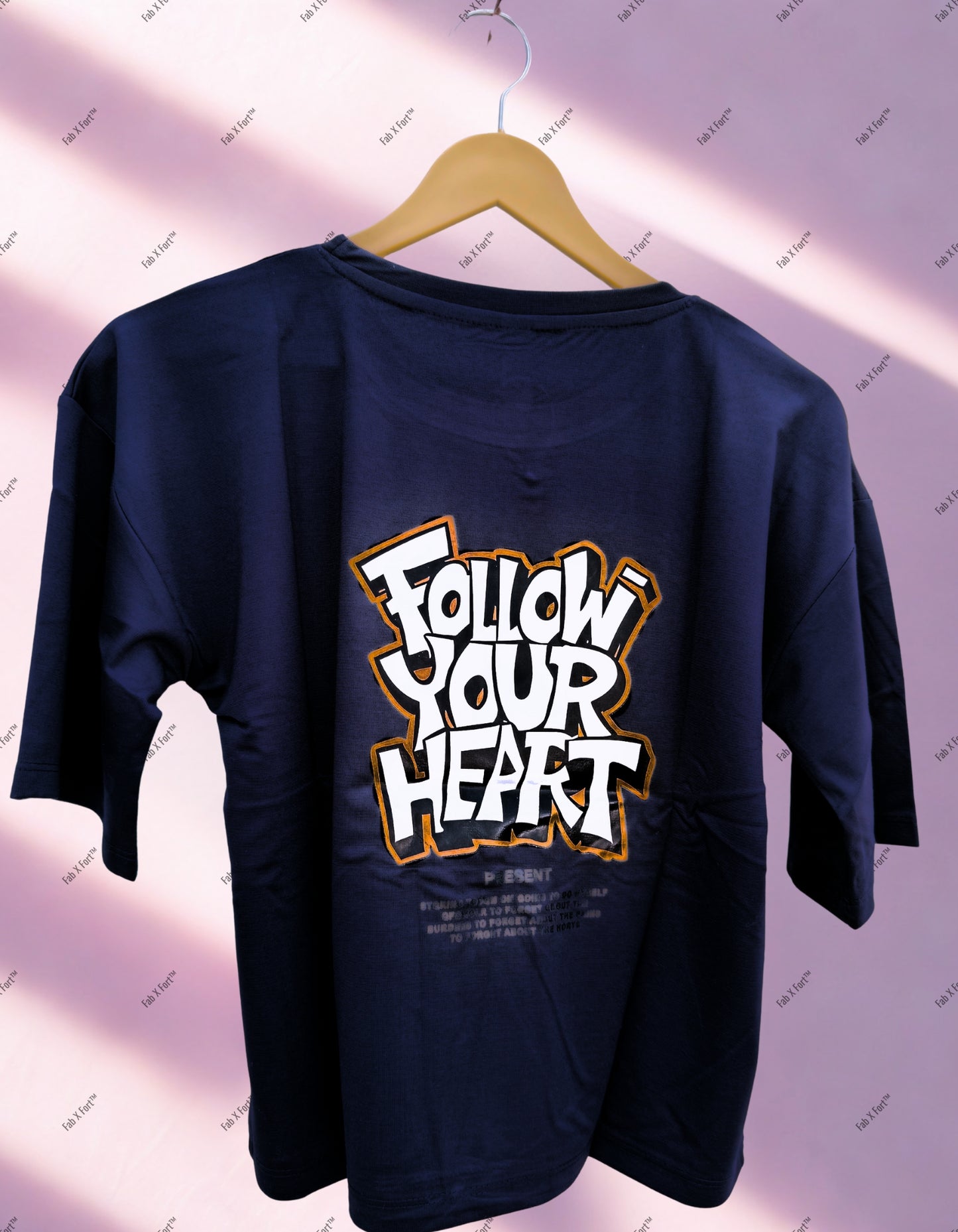 Pitch Black Follow Your Heart Crop Top – Stylish Streetwear for Women