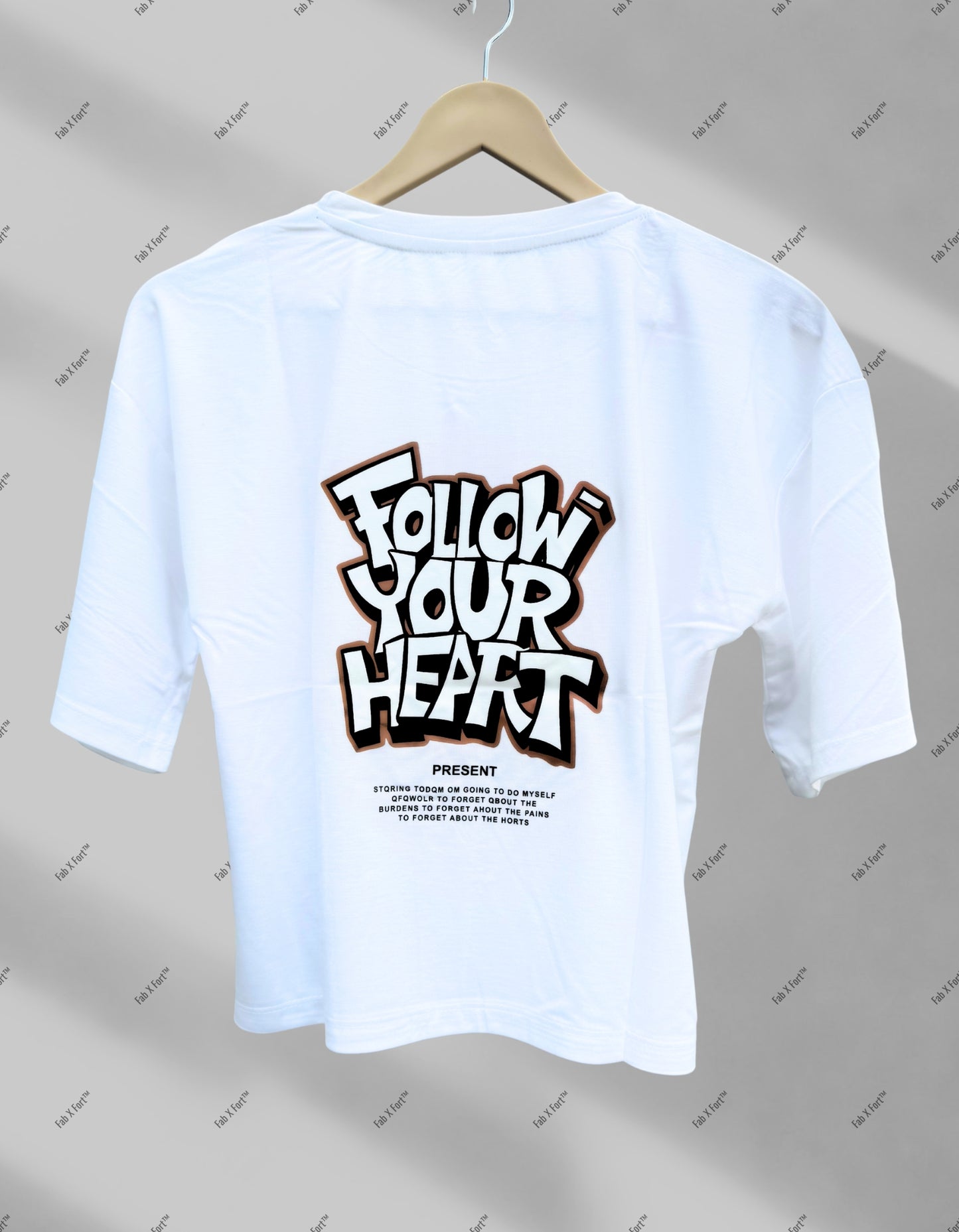 Pearl White Follow Your Heart Crop Top – Stylish Streetwear for Women